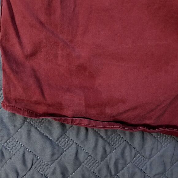 Brothers Sons Shirt Mens M Red Button Up Long Sleeve Collared Dark Wash - Picture 7 of 11